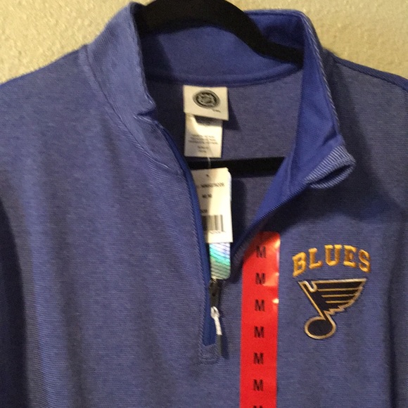 NHL St Louis Blues partial zip Pullover Size Medium - Picture 2 of 6
